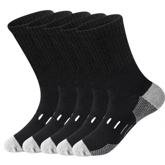 Large-size men's mid-calf sports cotton socks, breathable, sweat-wicking, waisted, non-slip, thin casual basketball and running socks