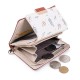 Pruti's new women's short wallet, fresh and stylish colorblock floral print, large capacity, student wallet Pruti's new women's short wallet, fresh and stylish colorblock floral print, large capacity, student wallet