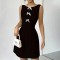 2025 Summer New Bow Vest Women's Dress 2025 Summer New French Elegant Chanel-Style Sleeveless Mini Skirt