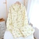 Postpartum postpartum clothes, pure cotton double-layer gauze, thin, spring and summer, long-sleeved nursing pajamas, all-cotton loungewear sets. Postpartum postpartum clothes, pure cotton double-layer gauze, thin, spring and summer, long-sleeved nursing pajamas, all-cotton loungewear sets.