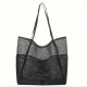 Amazon mesh single-shoulder tote bag, men's and women's beach bag, toiletry and swimwear storage bag Amazon mesh single-shoulder tote bag, men's and women's beach bag, toiletry and swimwear storage bag