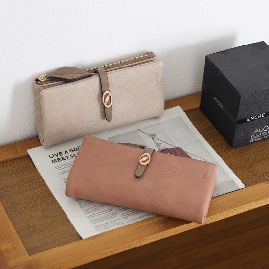 New cross-border women's long wallet, Korean style, fresh and simple, zippered and clasp, multifunctional, large capacity, clutch, coin purse. New cross-border women's long wallet, Korean style, fresh and simple, zippered and clasp, multifunctional, large capacity, clutch, coin purse.
