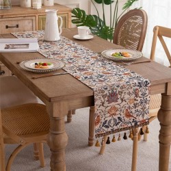 American table runner, rustic retro, luxury TV cabinet, tablecloth, coffee table, tablecloth, chest of drawers, new Chinese tea flags in stock.