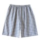Couples' pure cotton washed cotton plaid shorts, men's and women's, soft, loose summer beach pants, large-size. Couples' pure cotton washed cotton plaid shorts, men's and women's, soft, loose summer beach pants, large-size.