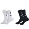 European and American Instagram-style Korean-style mid-calf socks. Hip-hop hook couple socks, black and white, with a kiwi fruit brand.