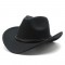 New cross-border western cowboy hat, black woolen jazz hat, ethnic autumn and winter felt hat for men and women, wide brim hat