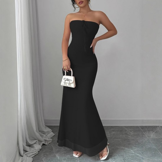 2025 new cross-border European and American women's solid color sweet round neck lace-up puff sleeve short-sleeved shirt wholesale 2025 new cross-border European and American women's solid color sweet round neck lace-up puff sleeve short-sleeved shirt wholesale