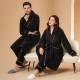Autumn and winter thickened and long couple's robes for women, plus-size warm bathrobes for men and women.