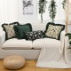 Nordic luxurious lace throw pillows, INSIZE cotton and linen floral sofa cushion covers, classic and elegant 3D embroidery Nordic luxurious lace throw pillows, INSIZE cotton and linen floral sofa cushion covers, classic and elegant 3D embroidery
