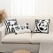 Simple embroidered pillows, rose flower pillows, sofa and bedside lumbar support, modern minimalist INS pillowcases