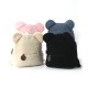 Foreign trade plush backpack, 2025 new, popular, stylish and casual, bear ear backpack, cartoon children's backpack