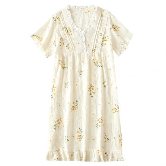 Japanese-style nightgown, women's cotton gauze, thin kimono pajamas, spring and summer, loose summer loungewear. Japanese-style nightgown, women's cotton gauze, thin kimono pajamas, spring and summer, loose summer loungewear.
