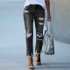 Factory direct sales: 2025 new washed ripped tassel women's jeans, European and American slim-fit stretch skinny jeans, wholesale