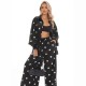 Loose shirt suit for women, 2025 Spring new French retro polka dot button-down long-sleeved shirt and two-piece trousers.