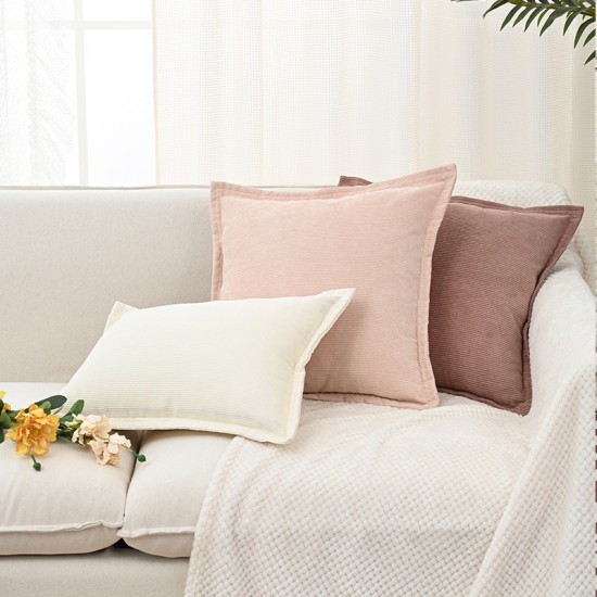 Nordic ins simple corduroy sofa living room cushions, cream-colored cushions for model room bedside pillow covers Nordic ins simple corduroy sofa living room cushions, cream-colored cushions for model room bedside pillow covers