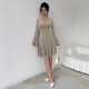 Slightly flared long-sleeved knit dress for women, 2025 autumn and winter French high-end V-neck, waisted A-line short skirt. Slightly flared long-sleeved knit dress for women, 2025 autumn and winter French high-end V-neck, waisted A-line short skirt.