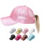 European and American cross-border mesh ponytail baseball caps. Wholesale travel logo-printed work sun hats
