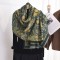 European and American retro oil painting style, an elegant, stylish, niche, warm neck scarf.