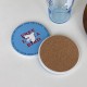 Manmang Grocery creative cartoon puppy happy birthday absorbent ceramic coasters, round insulated coasters for coffee gifts