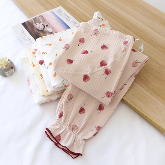 Adjustable maternity cotton pajama pants, thin, large-size, spring and summer, maternity postpartum pajamas, suitable for outerwear in the summer.