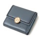 Lianbu Leather Goods 2022 New Women's Short Wallet, Japanese and Korean Tri-Fold Buckle, PU Soft Embroidered Student Wallet