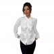 European and American women's shirts for Spring/Autumn 2025: French-style long-sleeved top with a 3D bow detail. European and American women's shirts for Spring/Autumn 2025: French-style long-sleeved top with a 3D bow detail.
