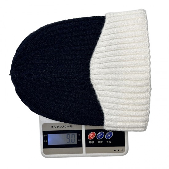 Winter colorblock earmuffs for women, cross-border brimless beanie, versatile and simple men's warm knitted hat, wholesale. Winter colorblock earmuffs for women, cross-border brimless beanie, versatile and simple men's warm knitted hat, wholesale.