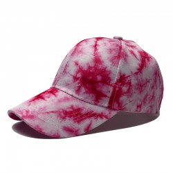 New cross-border personalized vintage tie-dye baseball caps, casual caps for women, outdoor sun visor caps with printed colors.