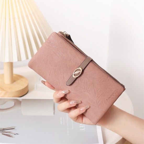 New cross-border women's long wallet, Korean style, fresh and simple, zippered and clasp, multifunctional, large capacity, clutch, coin purse. New cross-border women's long wallet, Korean style, fresh and simple, zippered and clasp, multifunctional, large capacity, clutch, coin purse.