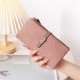 New cross-border women's long wallet, Korean style, fresh and simple, zippered and clasp, multifunctional, large capacity, clutch, coin purse. New cross-border women's long wallet, Korean style, fresh and simple, zippered and clasp, multifunctional, large capacity, clutch, coin purse.