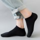 Amazon combed cotton socks for men and women, running socks, solid color, casual short-tube, four-season, breathable boat socks.