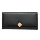 Pruti's new women's wallet, solid color, fresh and stylish PU wallet, simple and versatile European and American style