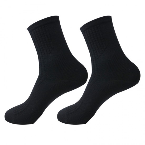 Amazon combed solid color sports socks, terry mid-calf socks, breathable and wear-resistant, thin, men's basketball socks