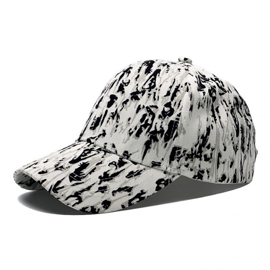 Cross-border thin, fashionable, printed baseball caps for spring and summer, women's casual sun protection, graffiti baseball caps for men, black and white. Cross-border thin, fashionable, printed baseball caps for spring and summer, women's casual sun protection, graffiti baseball caps for men, black and white.