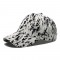 Cross-border thin, fashionable, printed baseball caps for spring and summer, women's casual sun protection, graffiti baseball caps for men, black and white.
