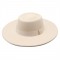 2021 new simple solid-color woolen 9.5cm brim, warm outdoor oval-shaped topper for men and women for autumn and winter