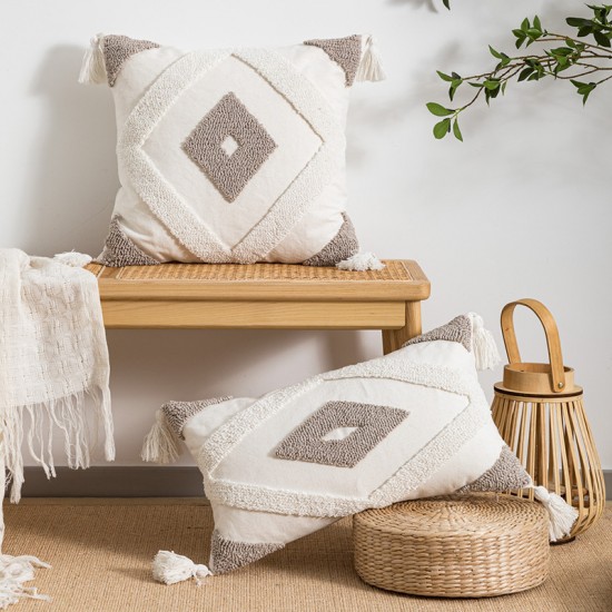 Bohemian Minimalist INS Homestay Sofa Cushion, Light Luxury Influencer Pillowcase, Bay Window, Bedside, Removable and Washable Cushion Bohemian Minimalist INS Homestay Sofa Cushion, Light Luxury Influencer Pillowcase, Bay Window, Bedside, Removable and Washable Cushion