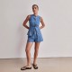 2025 spring and summer new Amazon independent European and American fashion sleeveless waisted high-waisted loose denim shorts set