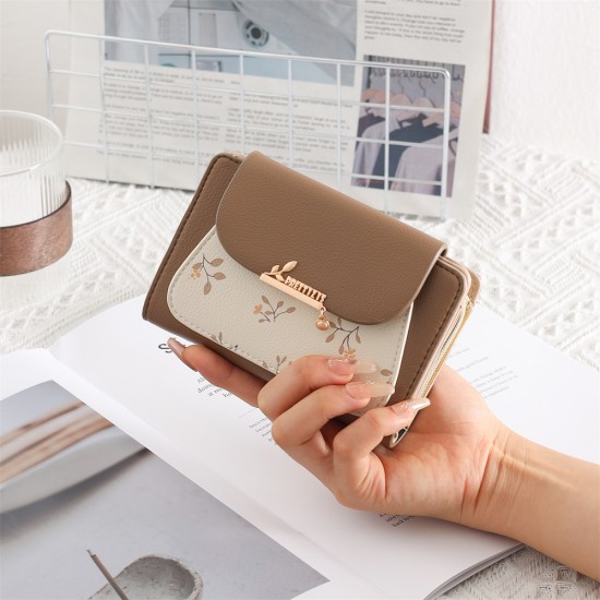 New cross-border women's wallet, cute printed, metal pendant, high-end, popular student medium-sized wallet, wallet, coin purse. New cross-border women's wallet, cute printed, metal pendant, high-end, popular student medium-sized wallet, wallet, coin purse.