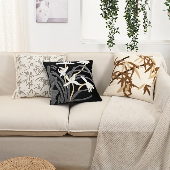 Cross-border Christmas holiday decoration throw pillow, velvet bow sofa cushion cover, living room decorative cushion.