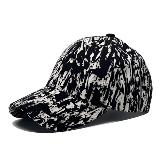 Cross-border thin, fashionable, printed baseball caps for spring and summer, women's casual sun protection, graffiti baseball caps for men, black and white. Cross-border thin, fashionable, printed baseball caps for spring and summer, women's casual sun protection, graffiti baseball caps for men, black and white.