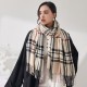 New autumn and winter warm shawls for women, Japanese and Korean sweet faux cashmere scarves, mid-length plaid scarves for wholesale.