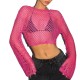 Mesh eyelet knitted top with outer layer, cross-border European and American fashion, fishnet see-through, sexy women's clothing