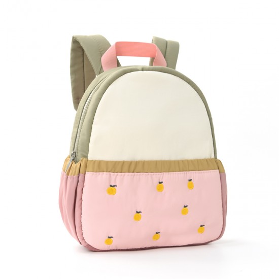 Feihong cross-border children's backpack with color-blocked cute apple embroidery, kindergarten backpack, and baby mini travel backpack Feihong cross-border children's backpack with color-blocked cute apple embroidery, kindergarten backpack, and baby mini travel backpack