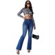 Factory Direct Foreign Trade European and American Cross-Border 2025 Spring New Women's Jeans: Slim Fit, Elegant Commuter Bootcut Jeans Factory Direct Foreign Trade European and American Cross-Border 2025 Spring New Women's Jeans: Slim Fit, Elegant Commuter Bootcut Jeans