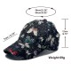Ethnic-style hat for women, summer sun protection, perfect for travel and shopping, butterfly-printed hardtop baseball cap for women.