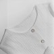 European and American mid-sleeved open shirt for women, 2025 spring and autumn new style, elegant casual round-neck drawstring waisted top