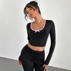 Cross-border women's summer niche design, backless bow embroidered solid color, loose and versatile camisole top.
