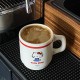 Homemade niche, minimalist blue line puppy mug with flip-top, contrasting color, couple's coffee cup and water cup, 270ml.