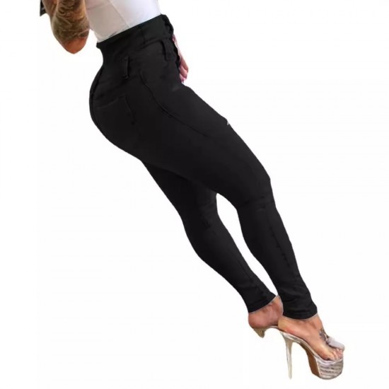 Factory In Stock 202 5 European and American Style Cross-Border High-Waisted Distressed Jeans for Women, Stylish and Trendy Skinny Pants Factory In Stock 202 5 European and American Style Cross-Border High-Waisted Distressed Jeans for Women, Stylish and Trendy Skinny Pants